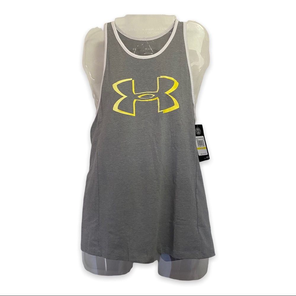 NEW Grey Under Armour Tank Top Muscle / Workout Shirt Women’s Size Medium